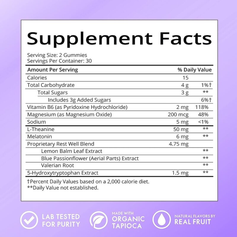 Food supplements, Protiens, Health & Nutrition, Sleep Aid Gummies